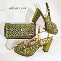 Latest Design Shoes and Bag for Party Wedding Matching Shoes and Bag Set Decorated With Rhinestone Pumps Women Shoes Bride