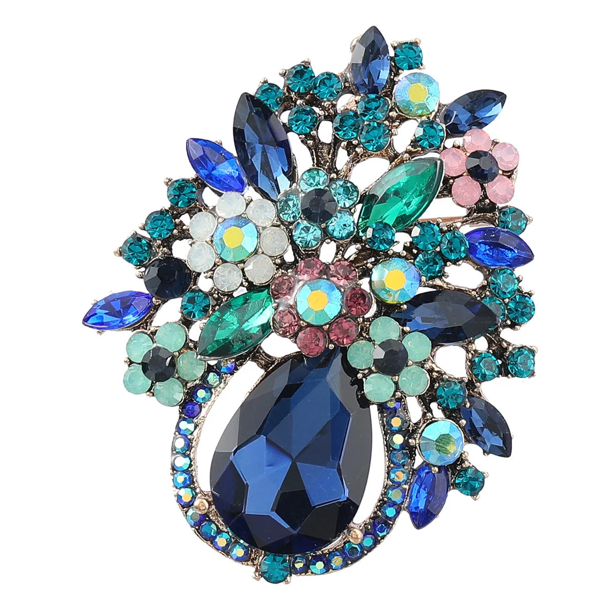 JLH16356 Hot Selling Fashion Crystal Brooch Women Brooch Jewelry Wholesale