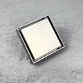 SUS 304 Bathroom and Kitchen Balcony 4 Inch Stainless Steel Tile Insert Invisible Floor Drain 10x10