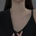 100% 925 Sterling Silver Handmade Round Ball Beads Long Chain Y Shape Necklaces Wholesale