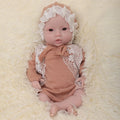 URCOICE Soft Full 45cm 18" Reborn Doll Full Body Silicone Newborn Doll Lifesize Baby Girl HandMade Doll 2.8kg