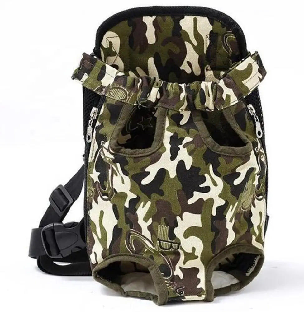 Fashion Pet Carrier Adjustable Dog Backpack Kangaroo Breathable Front Puppy Bag Dog Carrying Travel Leg Out Carrier for Cat Dog