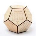 Handmade Diy Irregular Desk Calendar Ornament 3d Box 2024 Wooden Football Perpetual Advent Calendar Gifts for Football Lovers