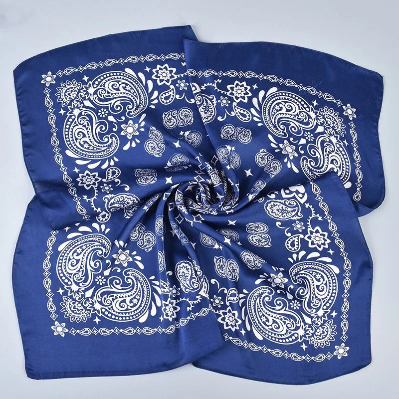2025 Spot Wholesale New Fashion Lady Temperament Cashew Nut Pattern Printing 70 * 70cm square Scarf Silk Scarf
