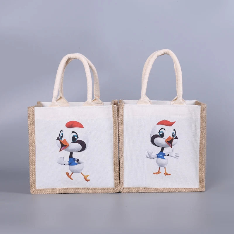 Handmade Jute Shopping Bags With Design for Women Fashion Jute Bags
