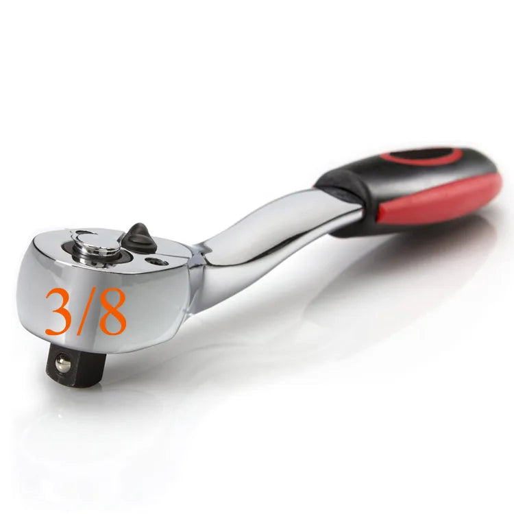 YUHANG DIY Grade 72-Tooth Quick Release Offset/Bend Ratchet 3/8-Inch Drive by 7-Inch Carbon Steel Customizable OEM Support