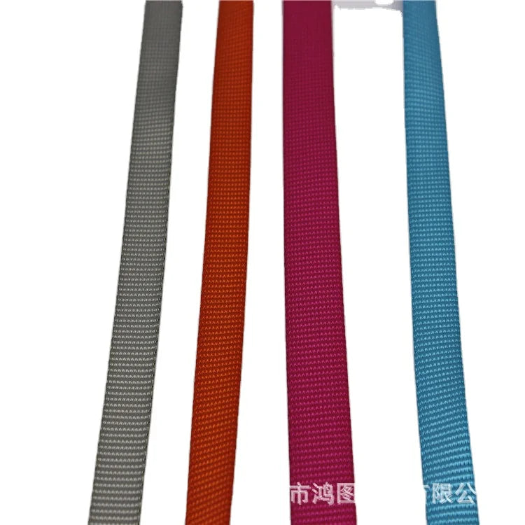 Fashion Design Weave First and Dye Later Craft Small Webbing Belt Flat Nylon Wave Webbing Watch Strap Nylon Hongtu Weaving