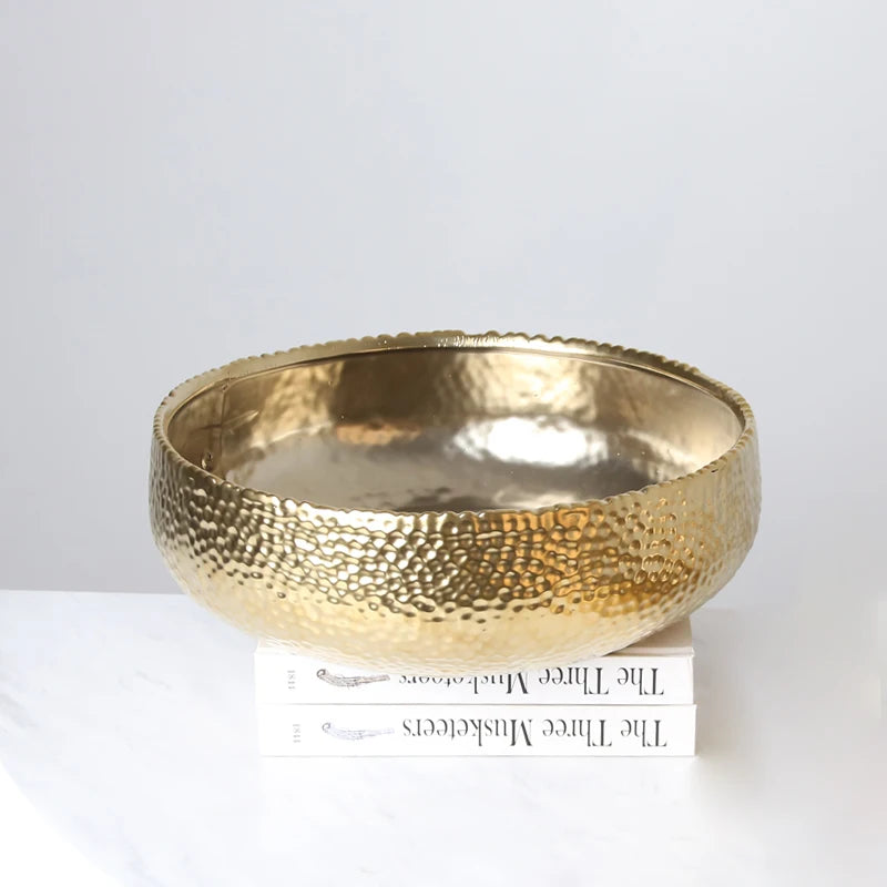 Luxury Round Small Ceramic Fruit Bowl Stock Decorative Dot Design for Restaurant and Hotel Storage