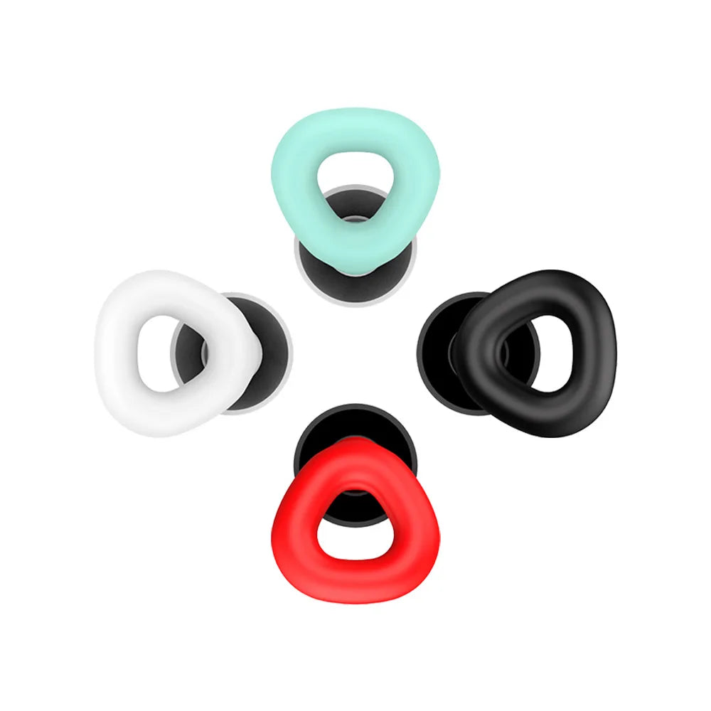 Super Soft Reusable Silicone Ear Plugs for Noise Reduction Flexible Hearing Protection for Sleep