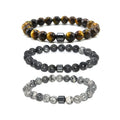 New 8mm Natural Health Healing Stone Bead Jewelry Elastic Lucky Genuine Stone Unisex Bead Bracelet for Gift