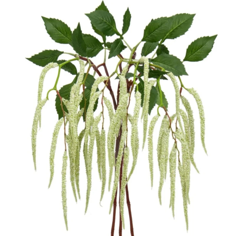 Artificial Amaranthus Stems in Vase Plastic Flowers Greenery Branches for Home Office Wedding Flowers Bouquet Garland Decoration