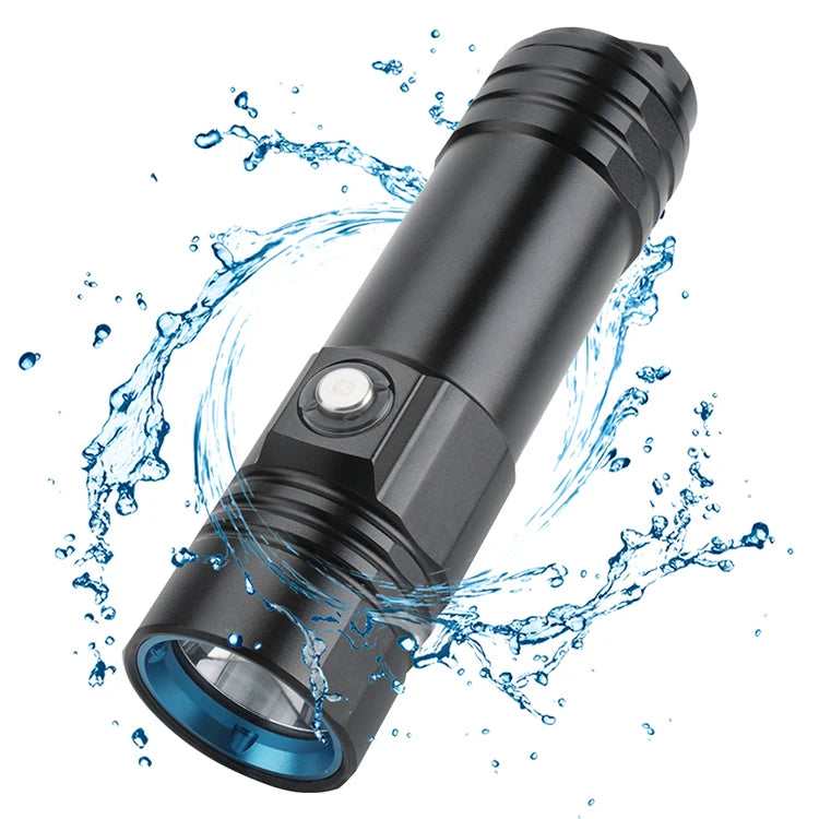 Waterproof 26650 Rechargeable Battery 800 Lumens Scuba Diving Light Underwater 50M Diving Torch Underwater Diving Flashlight