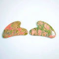 100% Natural butterfly Guasha Board Unakite Gua Sha Face Massage Tools
