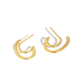 VIANRLA 925 Sterling Silver Double Wire Earring Minimalist Stud Gold Earrings Designs for Girl