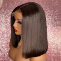 12A Glueless Straight Short Bob Bleached Knots Full Cuticle Aligned Human Hair 13*4 Lace Front Wigs