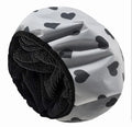 Women Terry Cloth Lined EVA Exterior Reusable 3 Layers  Waterproof Bath Hair Cap
