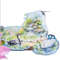 10 Sheets Per Pack Large Size PET Stickers Small Pond Edge Series Pond Lake Landscaping Stickers