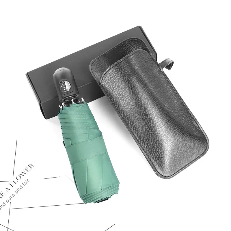Custom Logo New Fashion Semi-Automatic 8k Umbrella Mini Pocket Folding Umbrella for Office