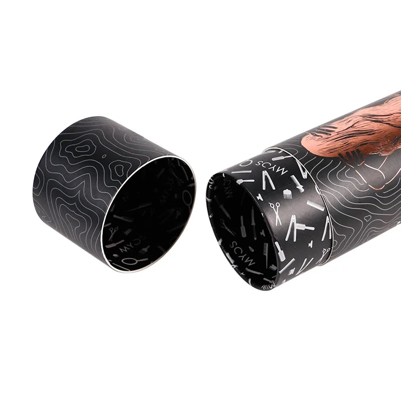 OEM Wholesale Custom Print Long Size Round Tube Cylinder Box Packaging with Tin Cover for Wine Boite De Cylindre De Papier