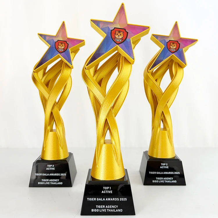 2025 New Design 3d Print Star Crystal Glass Awards Plaque Trophy MH-NJ0672