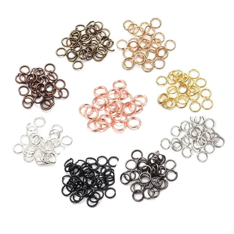 100Pcs/lot 4 5 6 8 10 mm Open Jump Rings Split Rings Connectors for Diy Jewelry Finding Making Accessories Wholesale Supplies