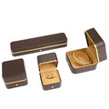 Custom Luxury BoIte Bijoux Bridal Jewel Ring Case Necklace Bracelet Earrings Suit Packaging Pu Leather Clamshell Jewelry Box ODM