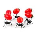 12 Pcs Mini Cute Ant Fruit Forks Eco-Friendly Plastic Cake Dessert Tableware and Party Food Picks for Kids Bento