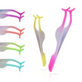Hot False Eyelash Tweezers Fake Eye Lash Applicator Eyelash Extension Curler Nipper Auxiliary Clip Clamp Makeup Forceps Tools