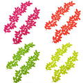 Tela De Encaje Multicolor Polyester Leaf Embroidery Mirror Appliques Custom Sewing Patch for Clothing Bags Decal Decoration