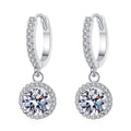 Shining Moissanite Jewelry 925 Sterling Silver Gra Moissanite Drop Earring Engagement Fine Jewelry Earrings