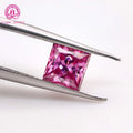 Yingma Gemstone Factory Wholesale Square Princess Cut Synthetic Diamond Moissanite Loose VVS Clarify Pink Loose Moissanite Stone