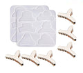 Hair Clip Resin Mold Epoxy Casting Silicone Molds With Metal Hair Claw Epoxy Resin Diy JewelryThin Hair