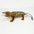 Wholesale Hand Blown Art Glass Crocodile Animal Ornament Glass Crocodile Sculpture Ornaments Garden Decoration