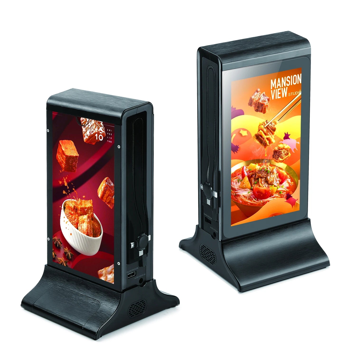 Ad Lcd Poster for Restaurant Tabletop Display Double Sided Vertical 7 Inch Lcd Advertising Player