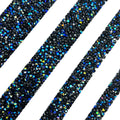 AB Rhinestone Crystal Trim Ribbon Black Resin Hot Fix Strip for DIY Techniques-Motif Style for Shoes Bags Decorative Applique