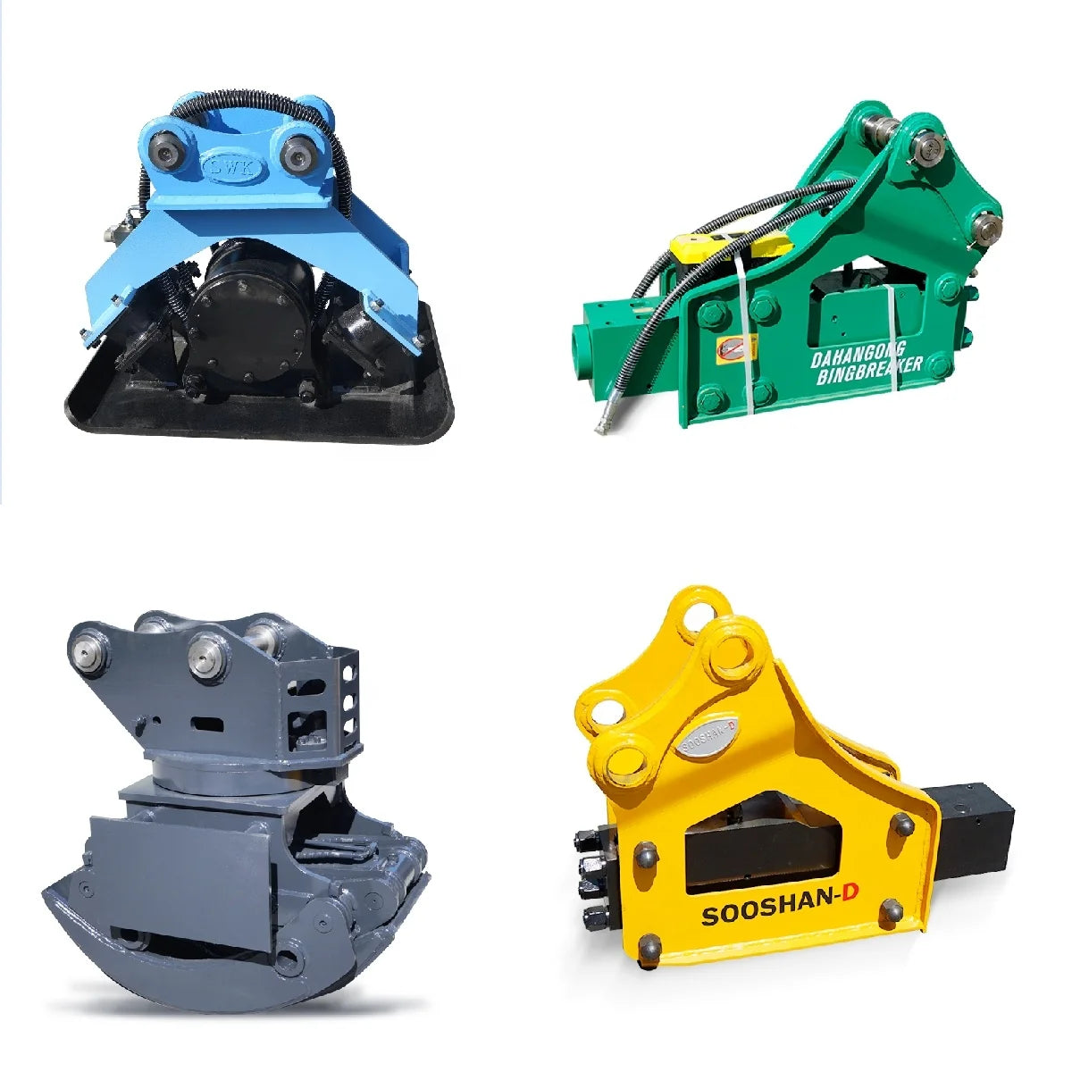 Digger Parts Attachment Backhoe Loader Hydraulic Vibratory Plate Compactor Tamper for Excavators Construction Machinery