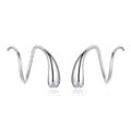 ISHWAR Women 925 Silver Pure ISHWAR Fine Stud Earrings Creative Water Droplets Design Engagement Fashion Jewelry SCE1130