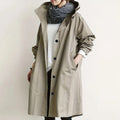Elegant British Fashion Mid-Long Trench Coat Women 2025 Spring Autumn Korean Trendy Over-The-Knee Belt Cotton/Polyester 18-25