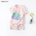 1-7 Year Character Kids Cotton Short Sleeve 2PCS Breathable Children's Sleepwear Super Soft and Smooth Comfortable Material