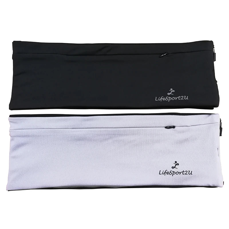 OEM INS Outdoor Fitness Sport Travel Money Belts Zipper Pocket Reflective Elastic Waistband Running Belt for Mobile Phone