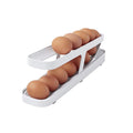 Slide egg storage box refrigerator side door automatic egg roller anti-fall double layer egg rack