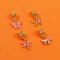 Diy Jewelry Brass Gold-Plated Butterfly Accessories Pendant Necklace Bow Bracelet DIY Beads
