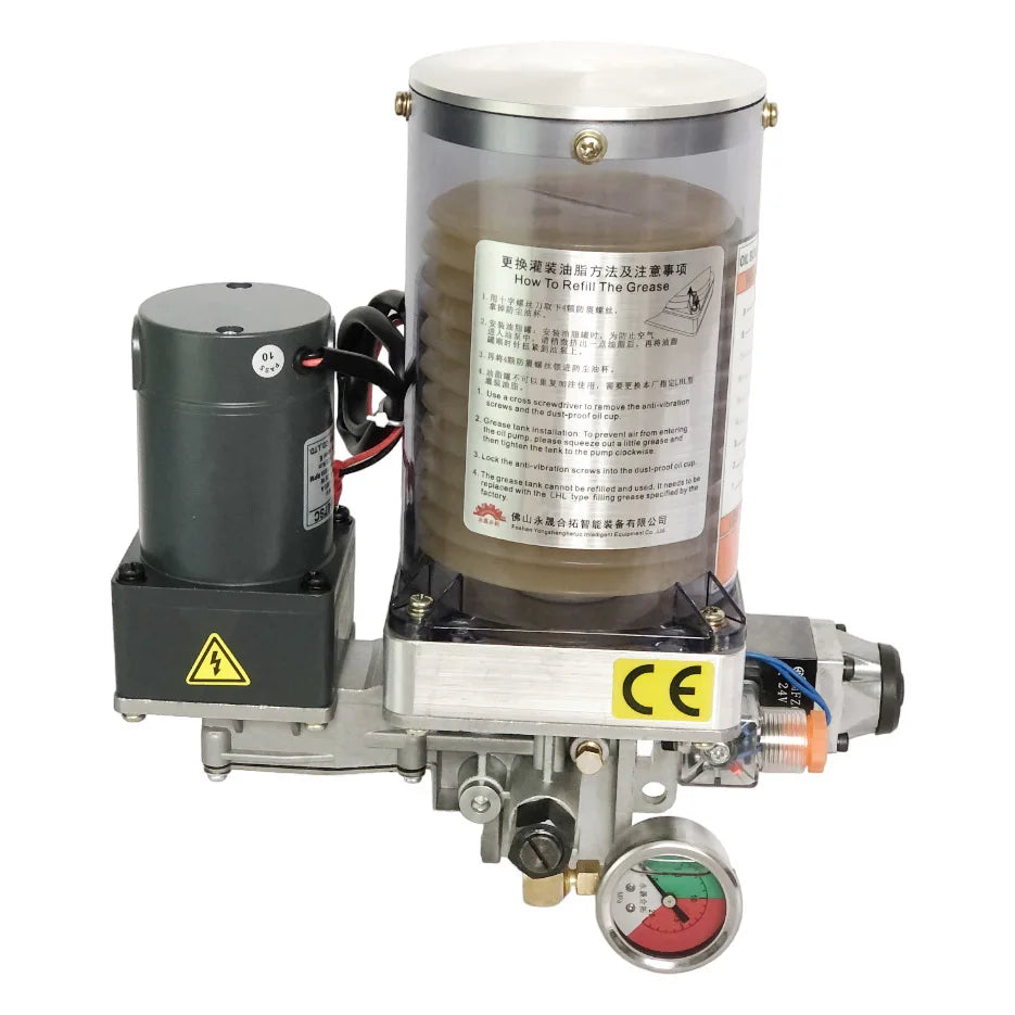 Electric Canned Type Lubrication Progressive Grease Pump  24V 220V 1.5L for Punching Machine Lubrication System 000-1# Grease