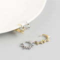 Hiphop Rock Style Unique Design Silver 925 Hoop Earrings Zircon Hoop Earrings