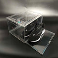 Transparent  Plastic Unique Magnetic Shoe Box Storage Organizer Stackable Sneaker Collapsible  Shoe Container Box