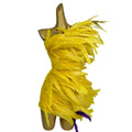 Sihaiyile Sexy One Shoulder Feathers Birthday Graduation Prom Bodycon Dress Female Festival Wear Mini Party Night Club Dress