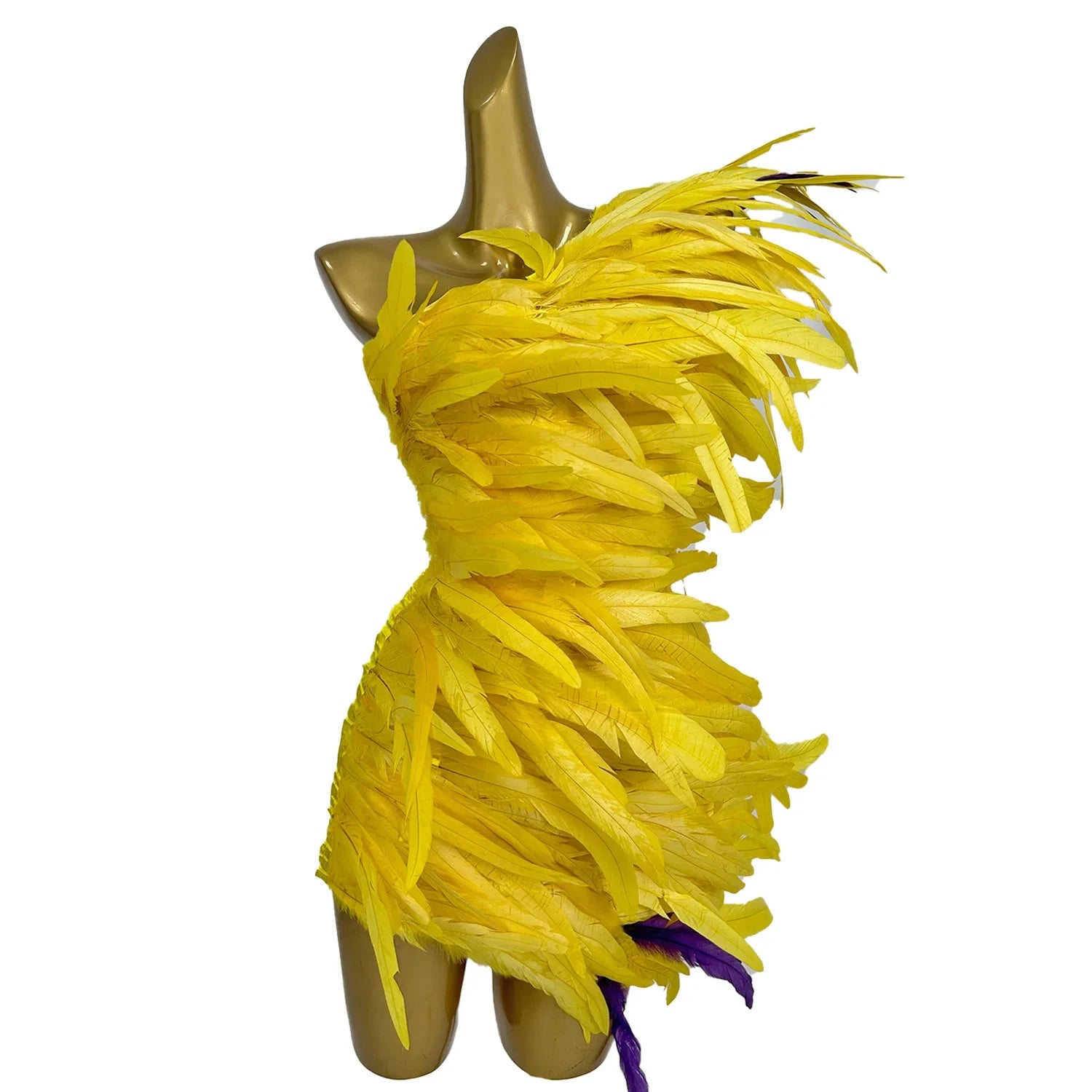 Sihaiyile Sexy One Shoulder Feathers Birthday Graduation Prom Bodycon Dress Female Festival Wear Mini Party Night Club Dress