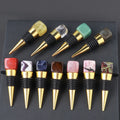 New Arrivals Natural Gemstones Bottle Stopper Rose Quartz Crystal Cube Red Wine Bottle Stoppers