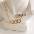 Factory Wholesale Custom Polished Gold-Plated Chain Pendant Necklace Personalized Stainless Steel Necklace for Women Jewelry