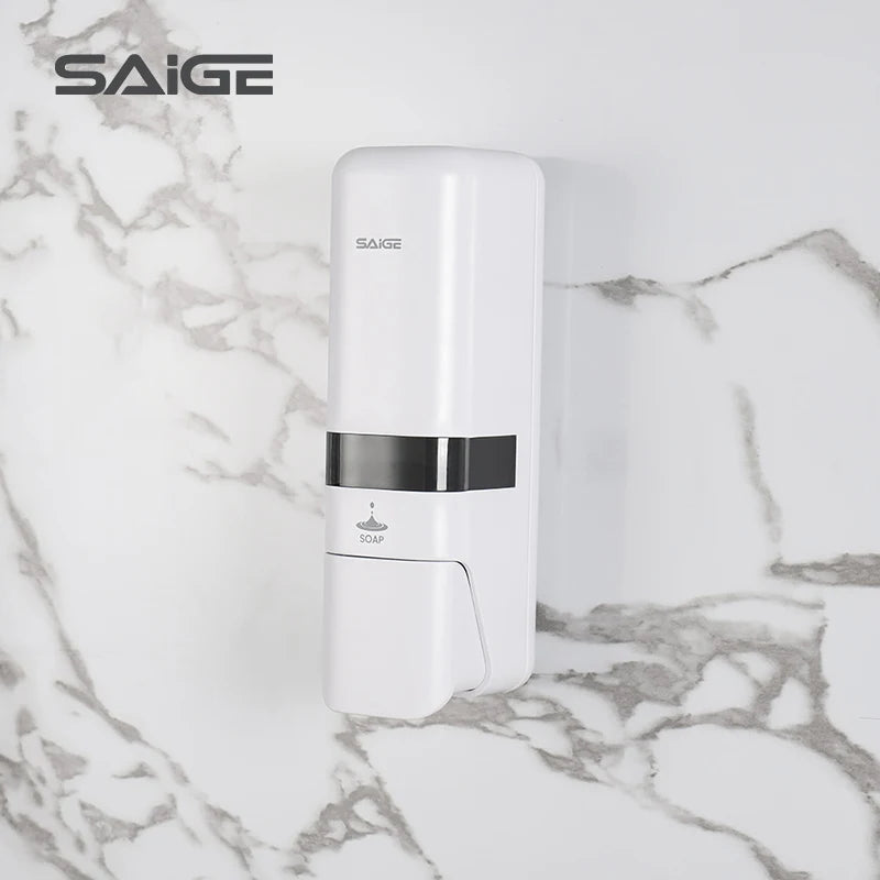Saige 250ml Hotel Bathroom ABS Plastic Wall Mounted Manual Foaming Soap Dispensers